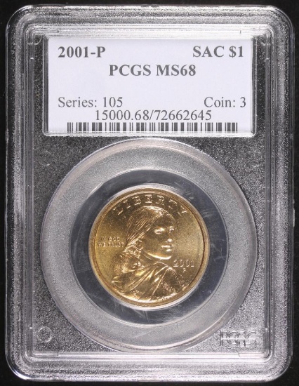 2001 P SACAGAWEA $1 COIN PCGS MS 68