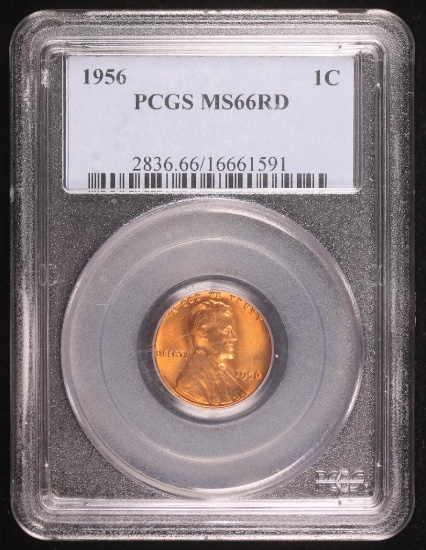 1956 PENNY COIN PCGS MS66RD