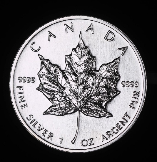 1999 1oz .999 FINE SILVER CANADA MAPLE LEAF COIN