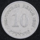 1901 GERMANY EMPIRE 10 PFENNIG COIN