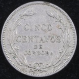 1928 NICARAGUA 5 CENTAVOS COIN