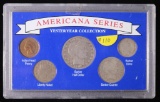 AMERICANA SERIES YESTERYEAR COLLECTION 5 COIN SET (INCLUDES SILVER COINS)