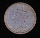 1842 US LARGE CENT COPPER CENT COIN