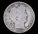 1910 S BARBER SILVER HALF DOLLAR COIN