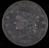 1831 LARGE CENT COPPER US COIN