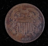 1865 TWO CENT COPPER CENT PIECE US COIN