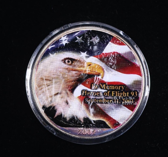 1oz .999 FINE AMERICAN EAGLE SILVER ROUND **IN MEMORY HEROES OF FLIGHT 93**
