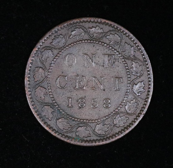 1858 CANADA LARGE CENT COPPER COIN