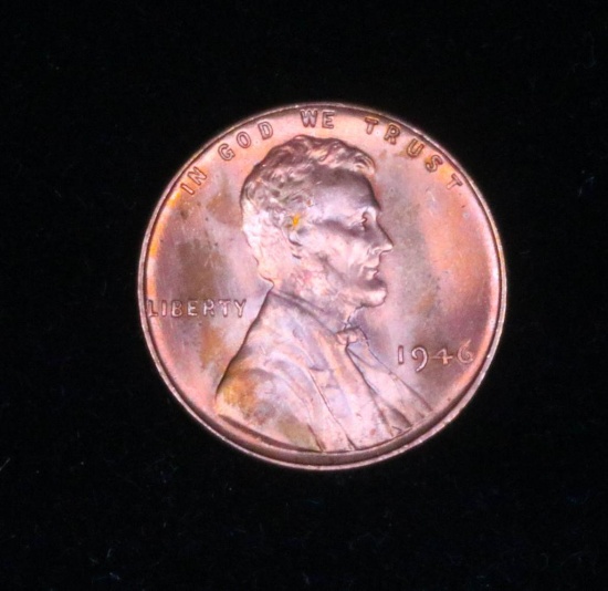 1946 WHEAT CENT PENNY COIN GEM BU RED+++