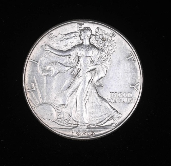 1946 WALKING LIBERTY SILVER HALF DOLLAR COIN