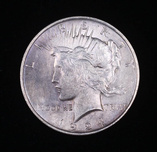 1924 PEACE SILVER DOLLAR COIN