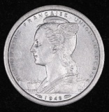 1948 FRENCH EQUATORIAL AFRICA 1 FRANC COIN