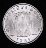 1961 MALI 5 FRANC COIN