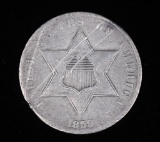 1859 THREE CENT SILVER US COIN