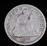 1877 LIBERTY SEATED SILVER QUARTER DOLLAR COIN