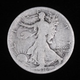 1916 S OBVERSE WALKING LIBERTY SILVER HALF DOLLAR COIN