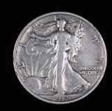 1917 WALKING LIBERTY SILVER HALF DOLLAR COIN