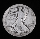 1917 S REVERSE WALKING LIBERTY SILVER HALF DOLLAR COIN