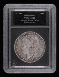 1879 O MORGAN SILVER DOLLAR COIN W/ COLLECTOR SLAB CASE