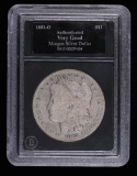 1881 O MORGAN SILVER DOLLAR COIN W/ COLLECTOR SLAB CASE