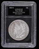 1888 O MORGAN SILVER DOLLAR COIN W/ COLLECTOR SLAB CASE