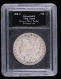 1891 O MORGAN SILVER DOLLAR COIN W/ COLLECTOR SLAB CASE