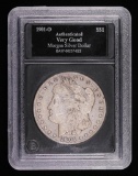 1901 O MORGAN SILVER DOLLAR COIN W/ COLLECTOR SLAB CASE