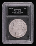 1902 O MORGAN SILVER DOLLAR COIN W/ COLLECTOR SLAB CASE