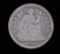 1850 SEATED LIBERTY SILVER US HALF DIME COIN