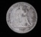 1861 SEATED LIBERTY SILVER US HALF DIME COIN