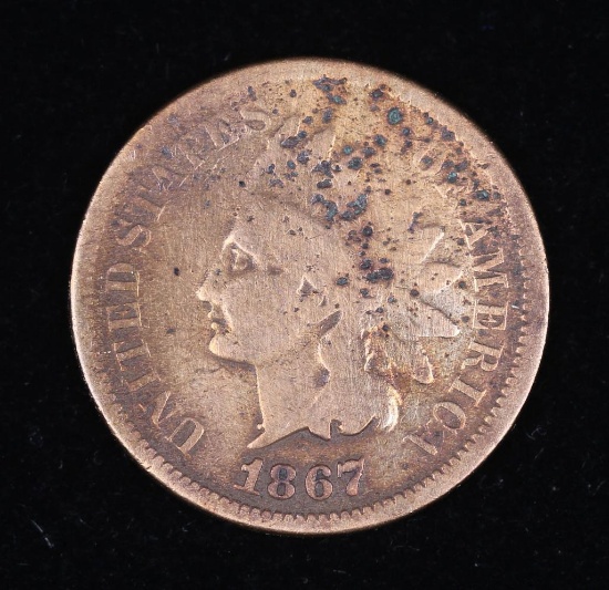 1867 INDIAN HEAD CENT PENNY COIN