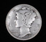 1921 MERCURY SILVER DIME COIN