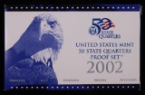 2002 US MINT STATEHOOD QUARTERS PROOF SET W/ BOX