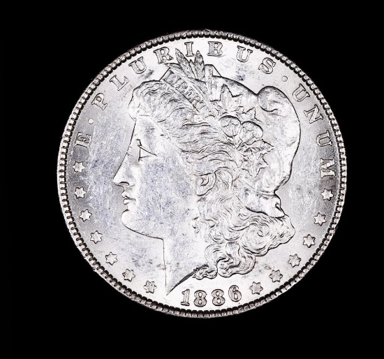 1886 MORGAN SILVER DOLLAR COIN GEM BU UNC MS+++