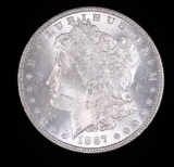 1887 MORGAN SILVER DOLLAR COIN GEM BU UNC MS+++