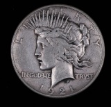 1921 PEACE SILVER DOLLAR COIN