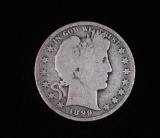 1899 BARBER SILVER HALF DOLLAR COIN
