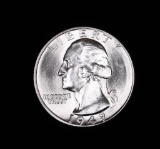 1949 D WASHINGTON SILVER QUARTER DOLLAR COIN GEM BU UNC MS++