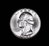1957 D WASHINGTON SILVER QUARTER DOLLAR COIN GEM BU UNC MS++