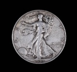 1938 WALKING LIBERTY SILVER HALF DOLLAR COIN