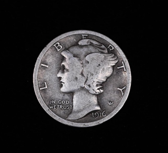 1916 S MERCURY SILVER DIME COIN