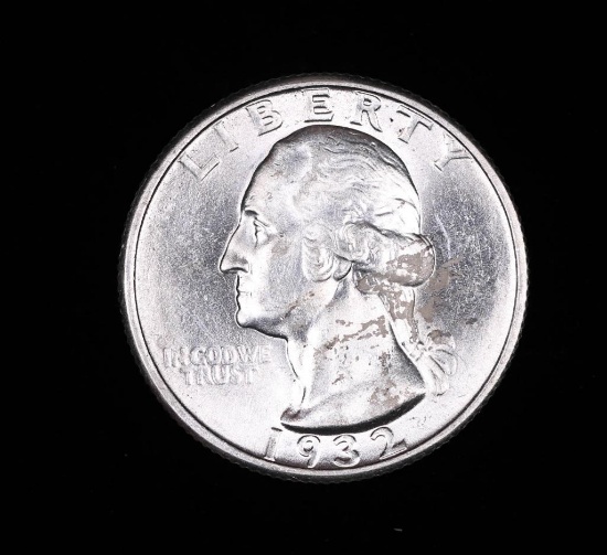 1932 WASHINGTON SILVER QUARTER DOLLAR COIN GEM BU UNC MS+++