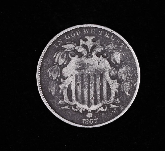 1867 SHIELD NICKEL US COIN