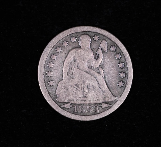 1853 ARROWS SEATED LIBERTY DIME COIN