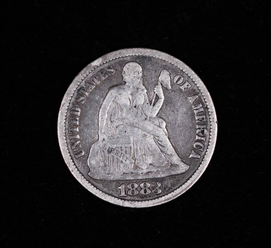 1883 SEATED LIBERTY DIME COIN