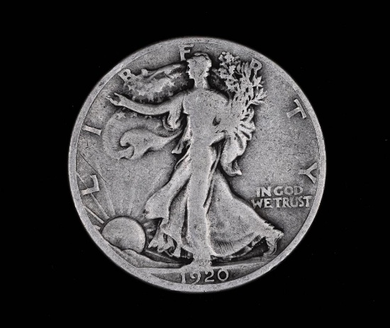 1920 S WALKING SILVER LIBERTY HALF DOLLAR COIN