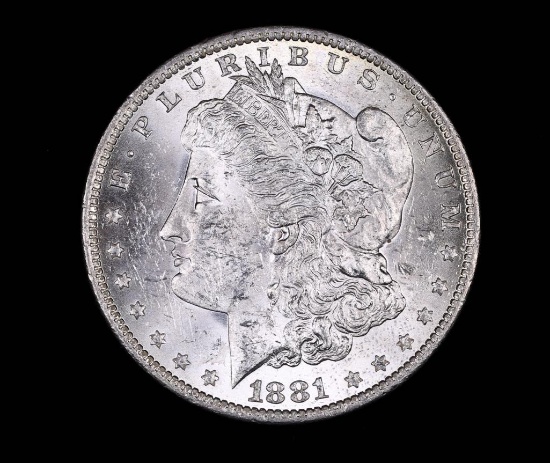 1881 O MORGAN SILVER DOLLAR COIN GEM BU UNC MS+++