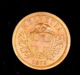 1879 SWITZERLAND 2 RAPPEN BRONZE COIN