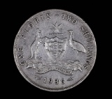 1936 AUSTRALIA FLORIN SILVER COIN .3363 ASW