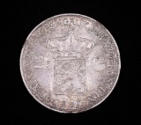 1930 NETHERLANDS 2 1/2 GULDEN SILVER COIN .5787 ASW